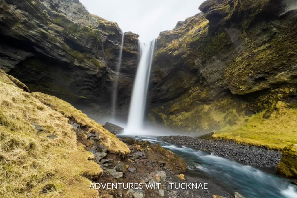 Kvernufoss Waterfall in Iceland 
