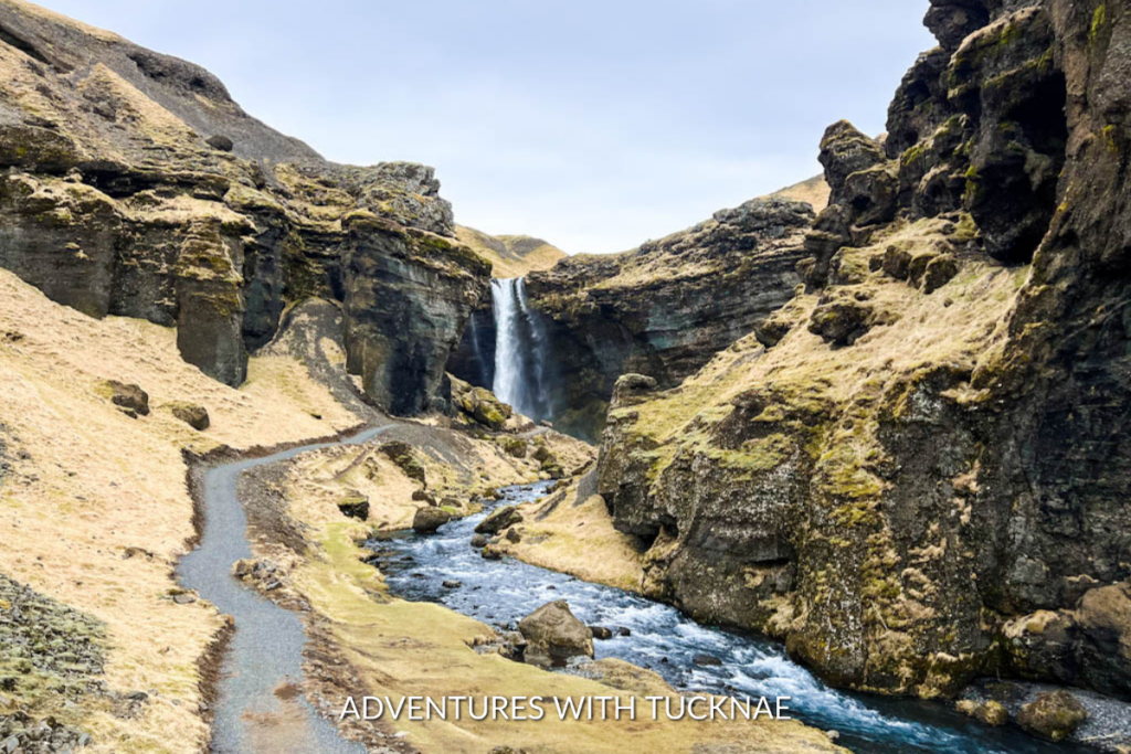 Kvernufoss waterfall near Vik Iceland