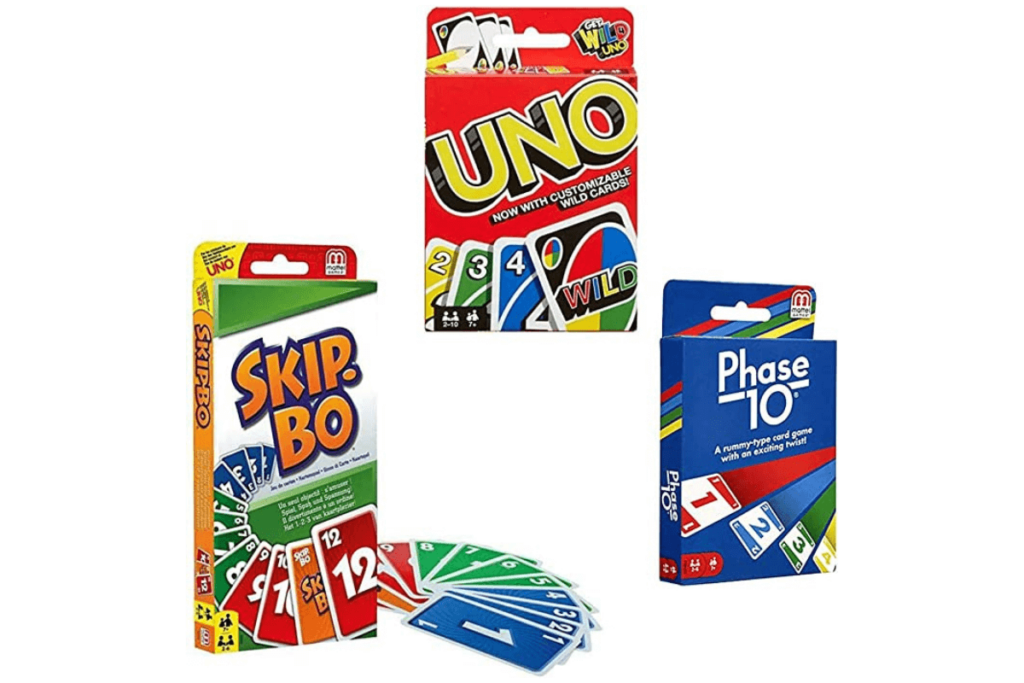 Card game bundle with skip-bo, uno, and phase 10