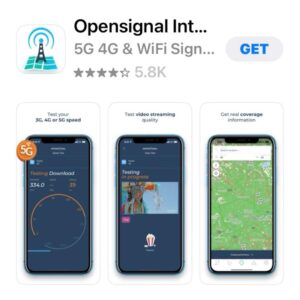Opensignal Internet App for boondockers in the ios app store