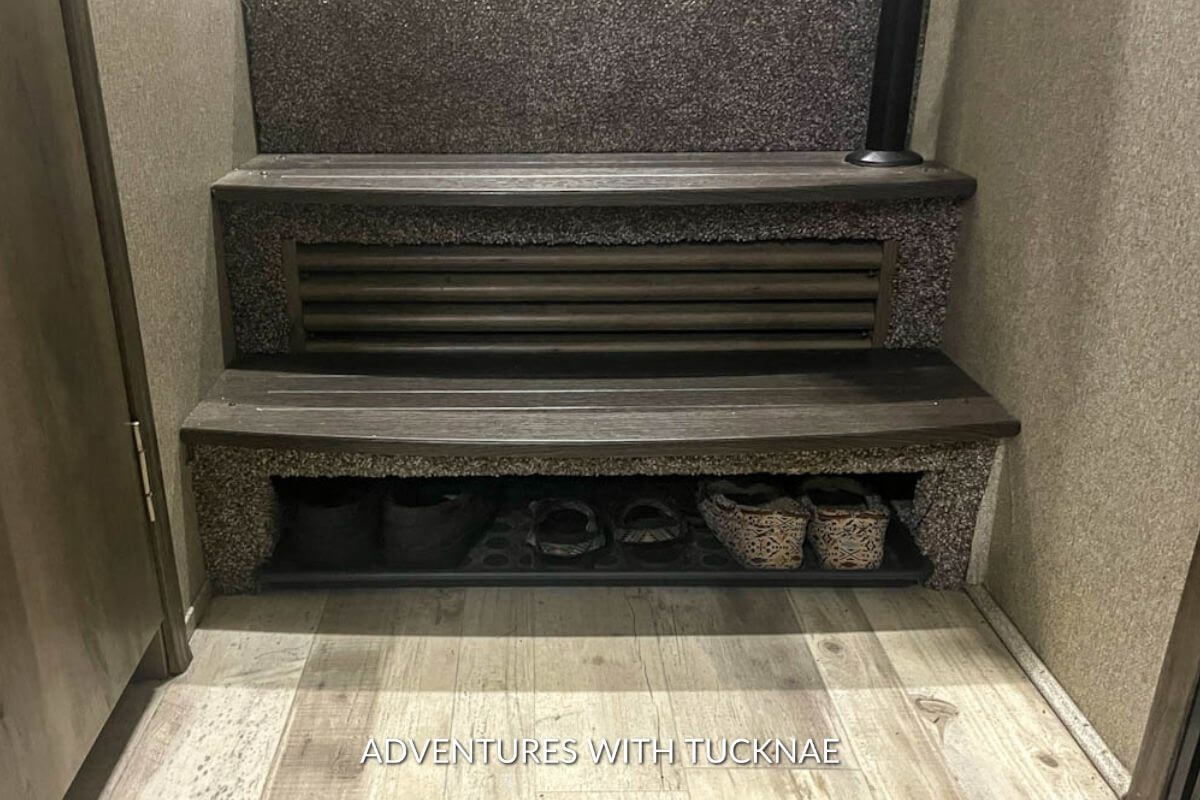 11 Ingenious RV Shoe Storage Ideas + Easy Space Saving Hacks