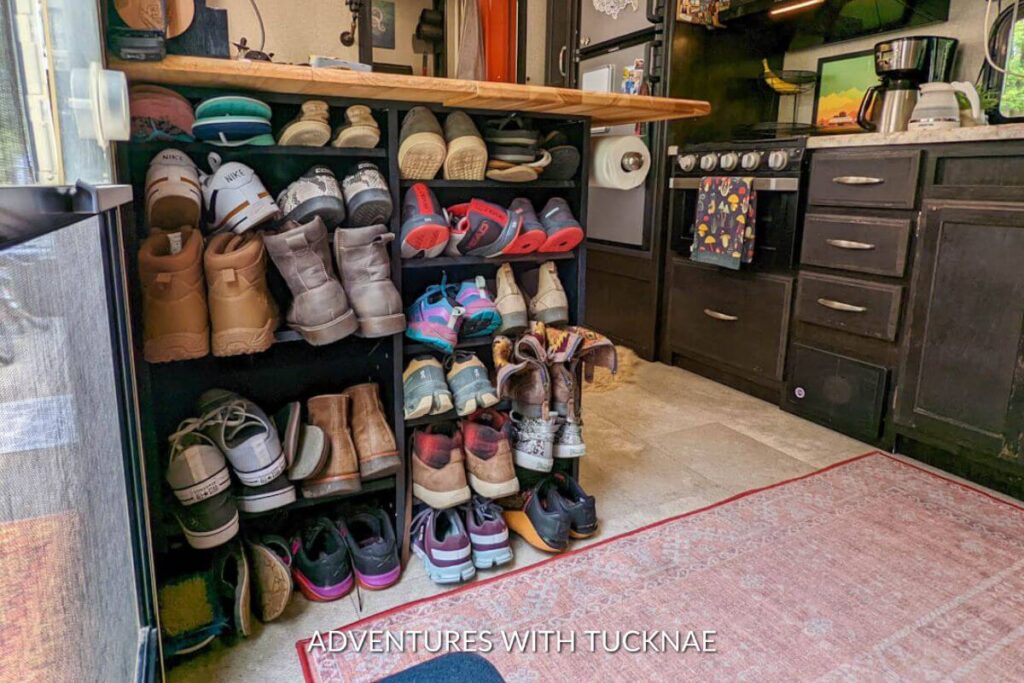 11 Ingenious RV Shoe Storage Ideas + Easy Space Saving Hacks