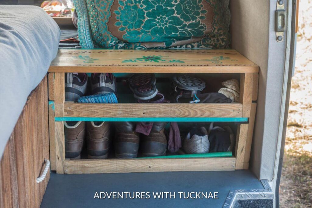 11 Ingenious RV Shoe Storage Ideas + Easy Space Saving Hacks