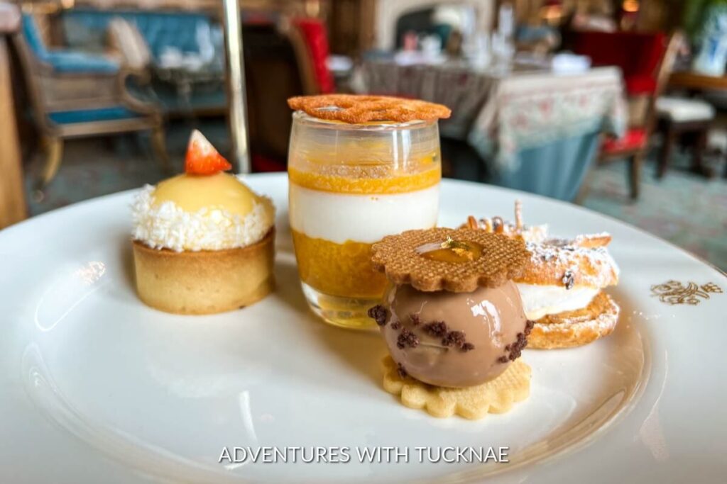 The desserts during afternoon tea at Ashford Castle