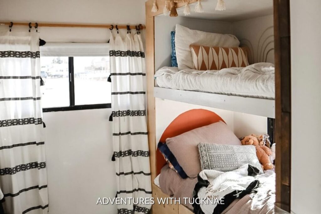 A cute and cozy RV bunk room renovation