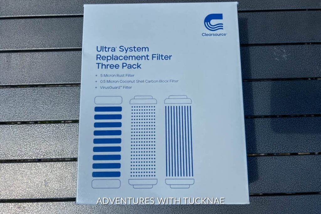 A pack of replacement water filters