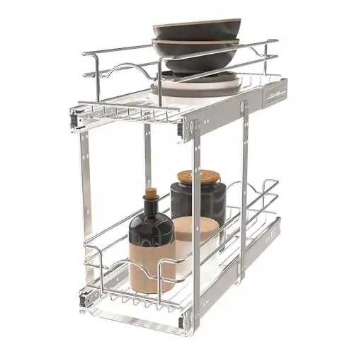 2-Tier Cabinet Pull Out Shelf