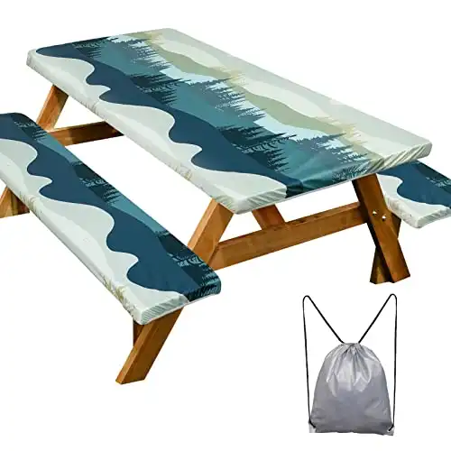 Camping Picnic Table Cover with Bench Covers