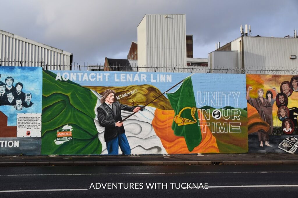 Colorful and poignant Belfast Murals depicting historical and political themes, an essential and Instagrammable cultural landmark in Northern Ireland.