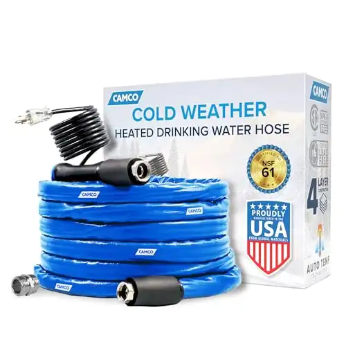 25-Ft Heated Water Hose for RV Camping