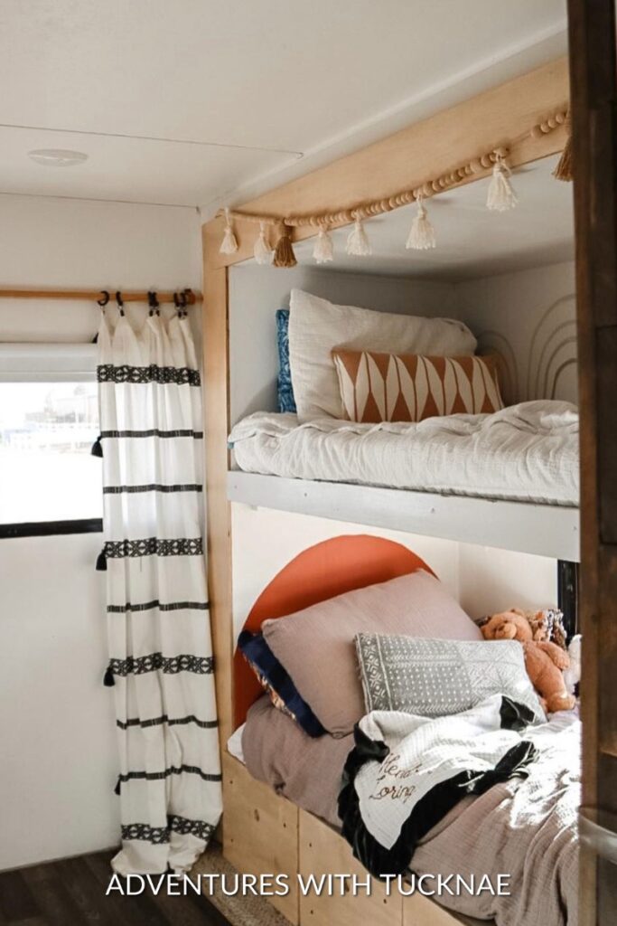 A cute and cozy RV bunk room renovation